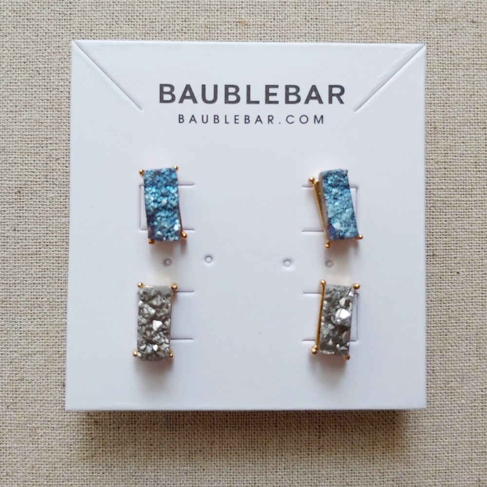 NWT BaubleBar Meteorite Bar Stud Set